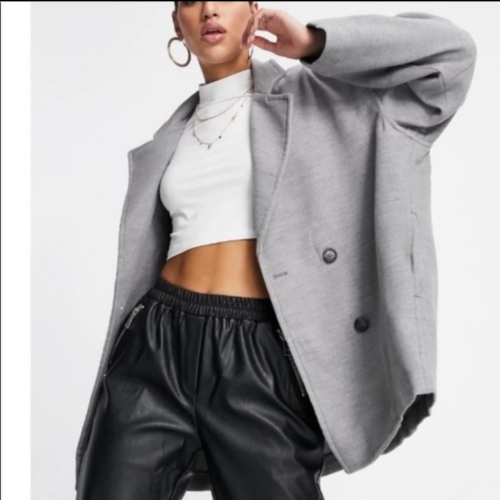 Free People Gray Double Breasted Jacket - Picture 5 of 16